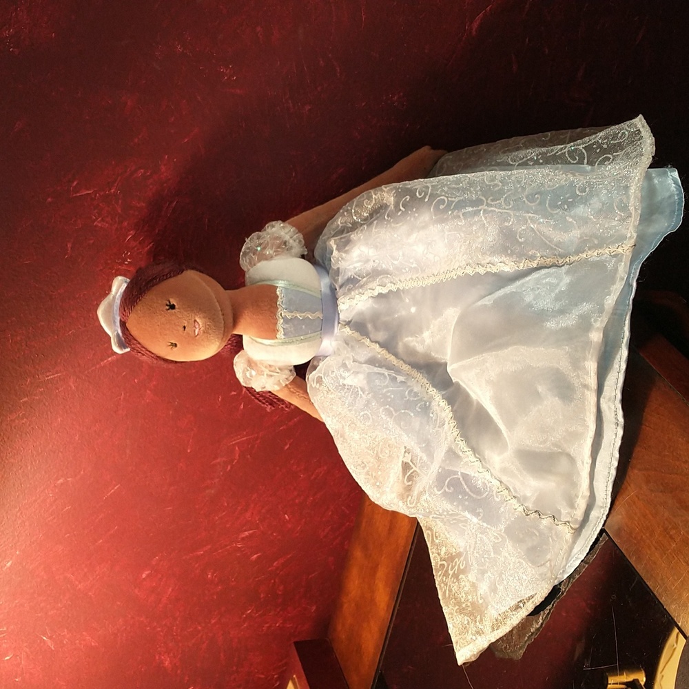 Target Play Wonder Doll Yarn Hair Blue/White Dress Bride Ballerina Doll